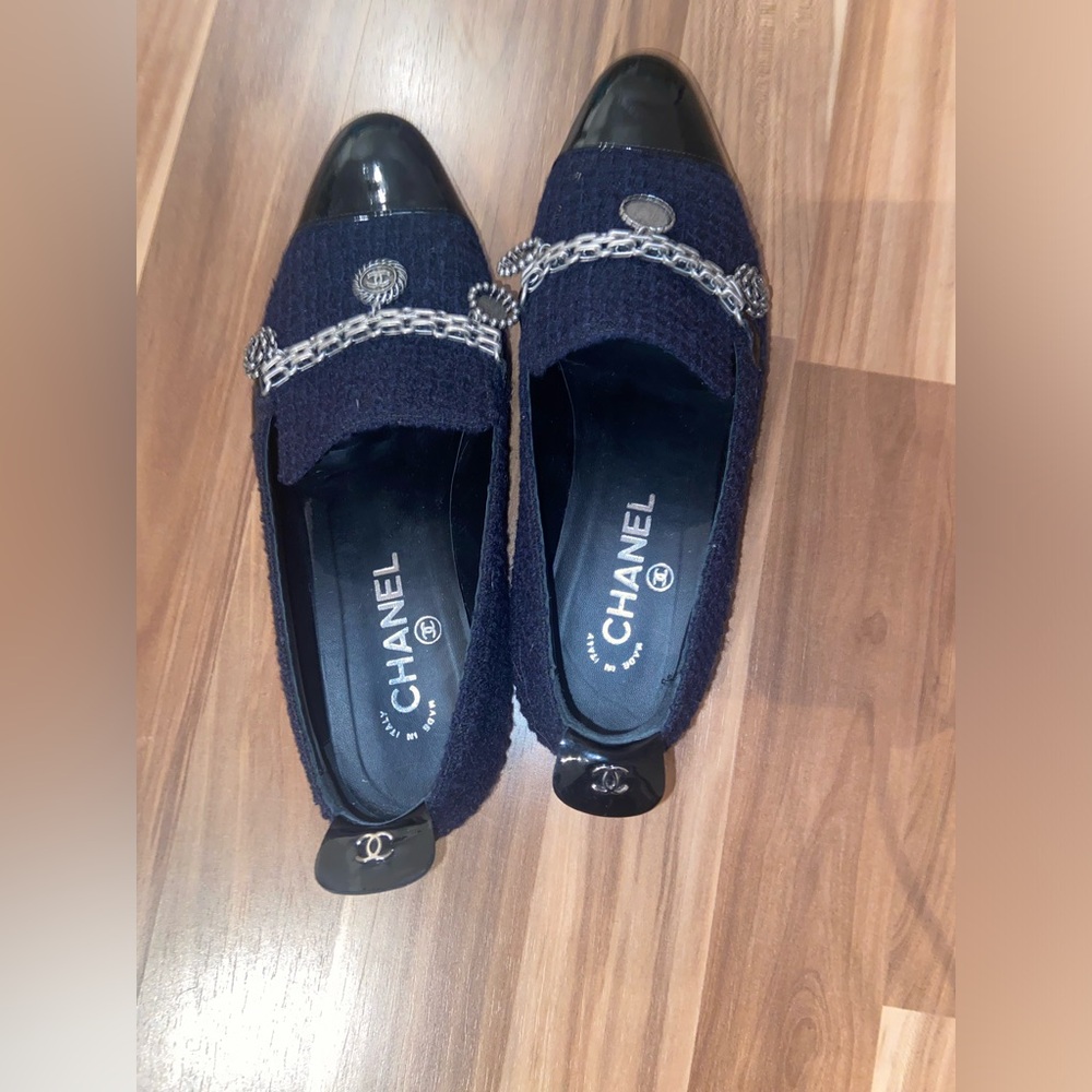 Chanel loafers Tweed